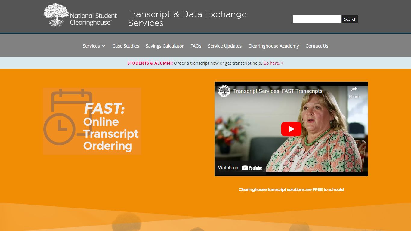 FAST Transcripts: Online Ordering - National Student Clearinghouse ...